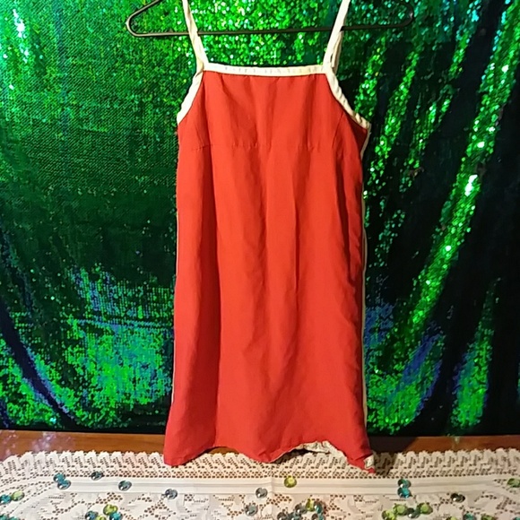 Little girls reversible Hawaiian print red dress - Picture 1 of 5